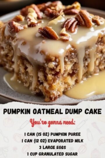 A cozy fall dessert with a creamy pumpkin base and buttery oat topping — easy, comforting, and perfect for holidays or weeknight treats.