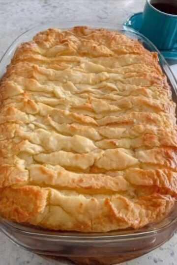 An elegant yet effortless dessert made with crisp phyllo layers, creamy custard, tender pears, and a drizzle of honey.