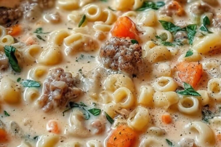 A rich, comforting one-pot soup with Italian sausage, tender ditalini pasta, and a silky Parmesan cream broth.