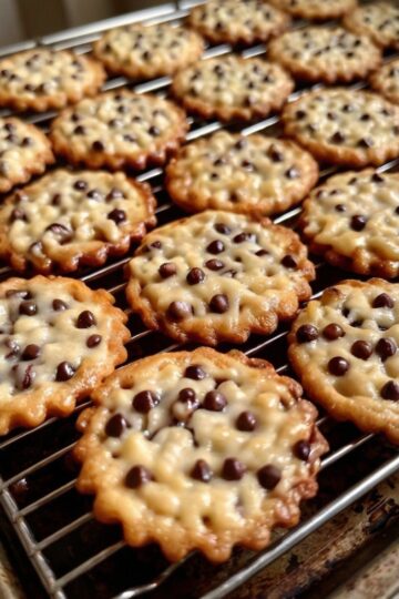Soft, chewy chocolate chip cookies with a light, crispy crunch from Rice Krispies cereal — a fun twist on a classic comfort cookie.