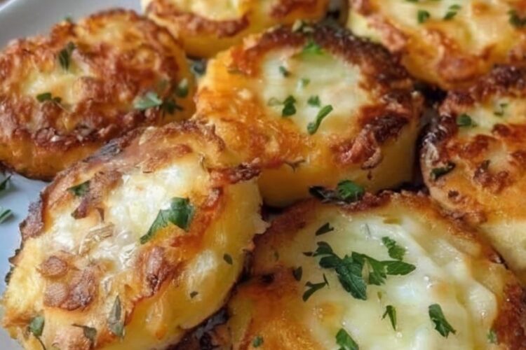 Crispy oven-baked potato slices topped with melted cheese—an easy, comforting snack or side dish everyone loves.