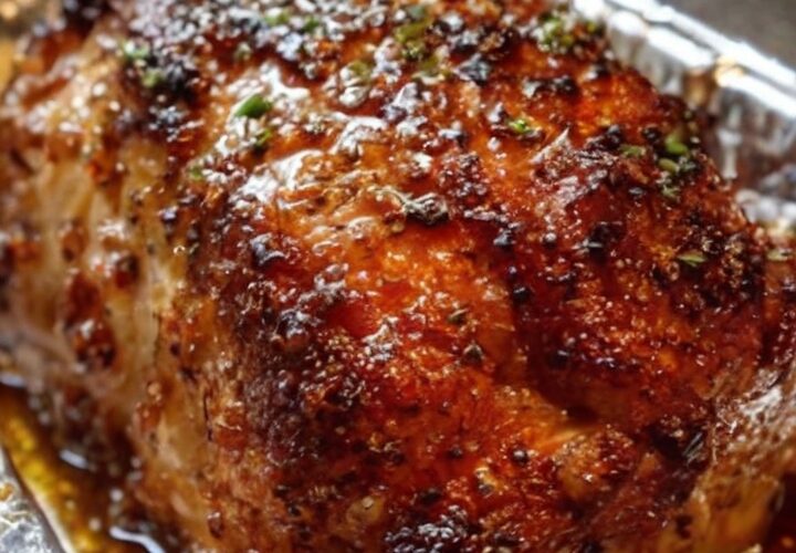 A rich, smoky, sweet slow-cooker comfort dish made with turkey bacon, ground beef, and barbecue sauce.