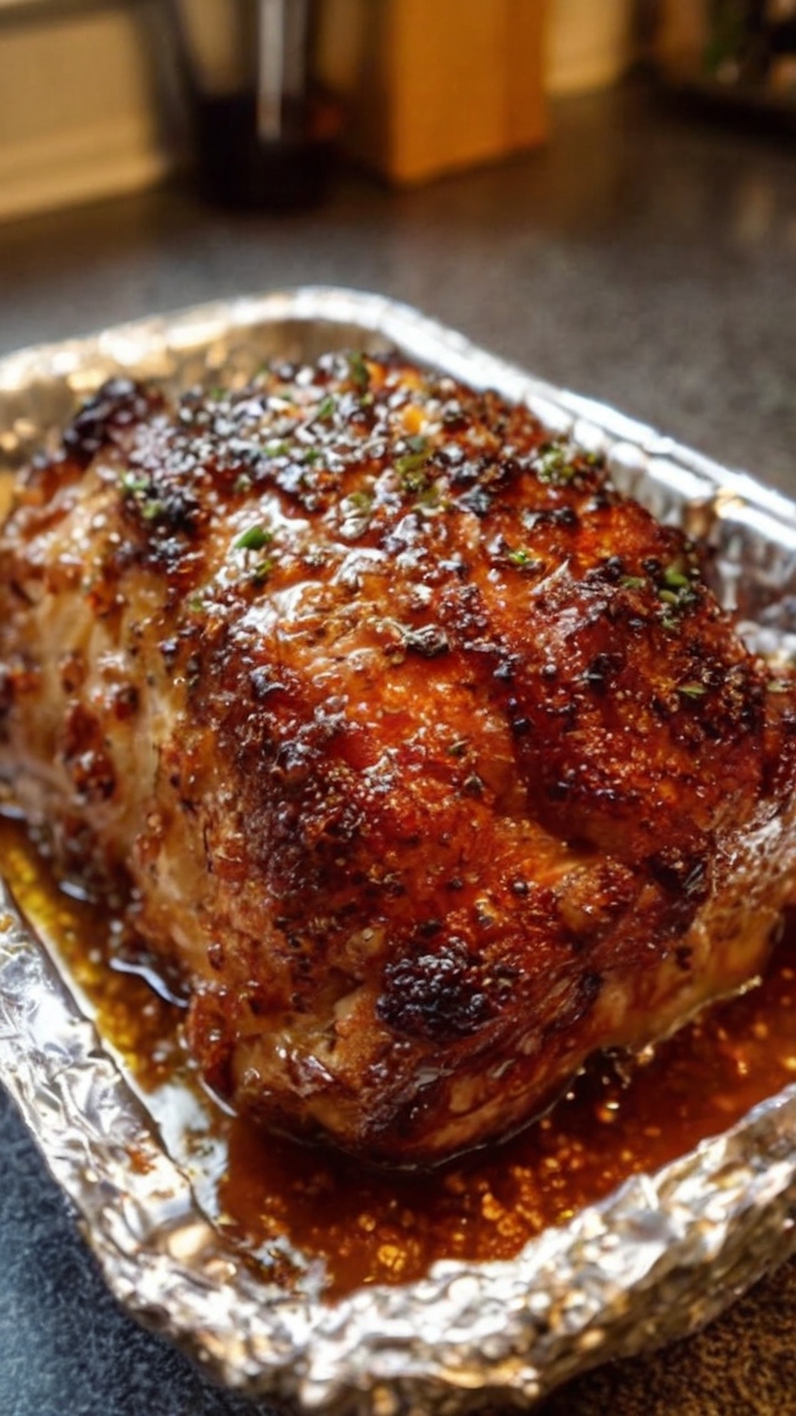 A rich, smoky, sweet slow-cooker comfort dish made with turkey bacon, ground beef, and barbecue sauce.