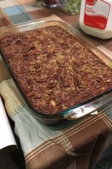 A genius mashup of classic pecan pie and easy cobbler, with layers of buttery pie crust sandwiching a rich, gooey pecan filling. All the flavor of traditional pecan pie with none of the fuss, baked in a pan that feeds a crowd.