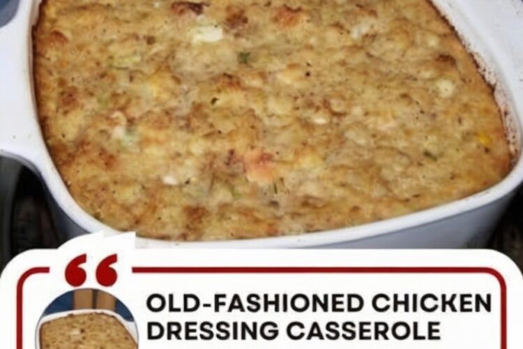 A classic Southern comfort food casserole combining crumbled cornbread, white bread, tender chicken, and aromatic vegetables, all bound together with savory broth and baked to golden perfection. Perfect for family dinners, potlucks, or holiday gatherings.