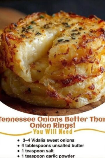 Caramelized onion rings coated in seasoned butter and baked under a blanket of melted sharp cheddar and Monterey Jack cheese. This addictively delicious appetizer is dangerously easy to make and even easier to devour.