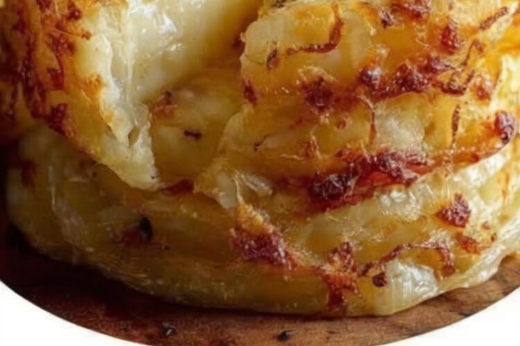 Caramelized onion rings coated in seasoned butter and baked under a blanket of melted sharp cheddar and Monterey Jack cheese. This addictively delicious appetizer is dangerously easy to make and even easier to devour.