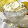 A light, airy, no-bake dessert made with fresh lemon juice and cream, creating a silky, mousse-like texture with bright citrus flavor.