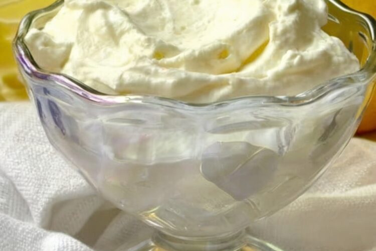 A light, airy, no-bake dessert made with fresh lemon juice and cream, creating a silky, mousse-like texture with bright citrus flavor.