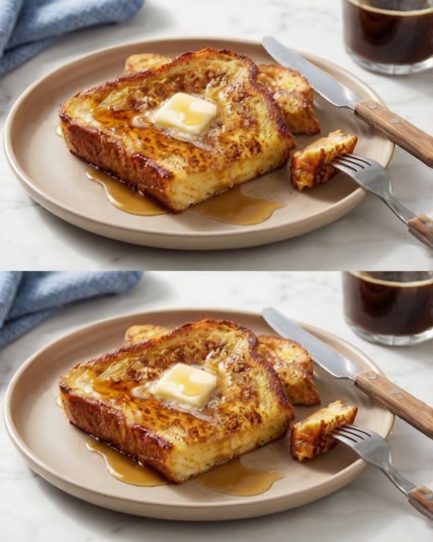 Golden, crisp-edged French toast with a soft, custardy center, made using the ideal bread, balanced custard, and foolproof cooking method.