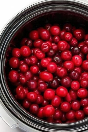 A naturally thick, sweet-tart cranberry sauce made in the slow cooker with just fresh cranberries, sweetener, and citrus. No preservatives, no thickeners.
