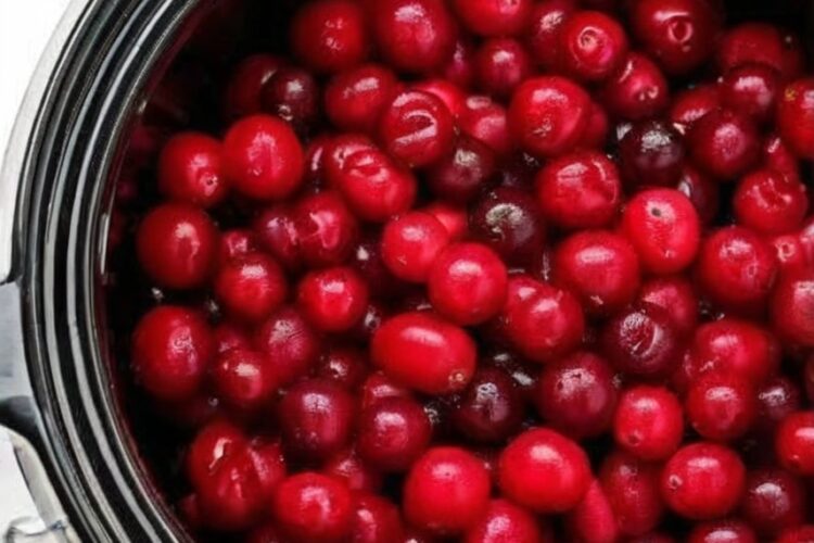 A naturally thick, sweet-tart cranberry sauce made in the slow cooker with just fresh cranberries, sweetener, and citrus. No preservatives, no thickeners.