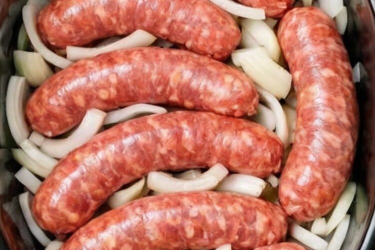 4-Ingredient Slow Cooker Sausage Supper Description: A cozy, no-fuss slow cooker dinner made with sausage, potatoes, onions, and creamy mushroom soup. Simple, hearty comfort food with minimal prep. Equipment: Slow cooker (4–6 quart) Knife Cutting board Spoon Prep Time: 10 minutes Cook Time: 6–8 hours (LOW) or 3–4 hours (HIGH) Total Time: Up to 8 hours Servings: 6 Ingredients: 1½ lbs raw sausage links 2 lbs baby potatoes, halved 1 large yellow onion, sliced 1 (10.5 oz) can cream of mushroom soup Salt and black pepper, to taste Instructions: Lightly grease the slow cooker. Add potatoes to the bottom in an even layer. Scatter sliced onions over the potatoes. Place raw sausage links on top. Spoon cream of mushroom soup evenly over everything. Cover and cook on LOW for 6–8 hours or HIGH for 3–4 hours. Stir gently, season to taste, and serve warm. Notes: Use raw sausage, not pre-cooked. Do not add extra liquid—the vegetables release moisture naturally. For gluten-free, use certified GF condensed soup. Leftovers reheat well and freeze beautifully.