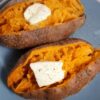 A fast, wholesome comfort food made in under 10 minutes. Perfectly tender microwave sweet potato with endless topping options for sweet or savory meals.