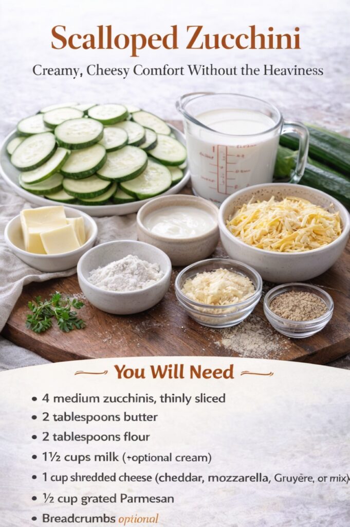 Scalloped Zucchini (Creamy, Cheesy Comfort Without the Heaviness)