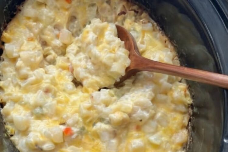 The ultimate Southern comfort side dish that's creamy, cheesy, and impossibly easy. Frozen O'Brien potatoes slow-cook in a velvety sauce made from cream of potato soup and sour cream, then get topped with melted sharp cheddar. Perfect for holidays, potlucks, or feeding a hungry crowd with minimal effort.