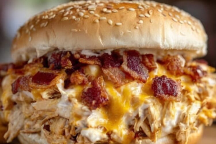 Dangerously addictive sandwiches with tender shredded chicken in a ridiculously creamy mixture of cream cheese and ranch, studded with melted cheddar and crispy bacon. Ready in 10 minutes using rotisserie chicken. The ultimate comfort food that lives up to its "crack" name.