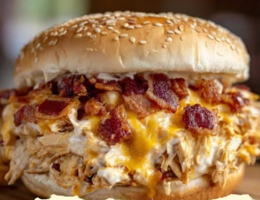 Dangerously addictive sandwiches with tender shredded chicken in a ridiculously creamy mixture of cream cheese and ranch, studded with melted cheddar and crispy bacon. Ready in 10 minutes using rotisserie chicken. The ultimate comfort food that lives up to its "crack" name.