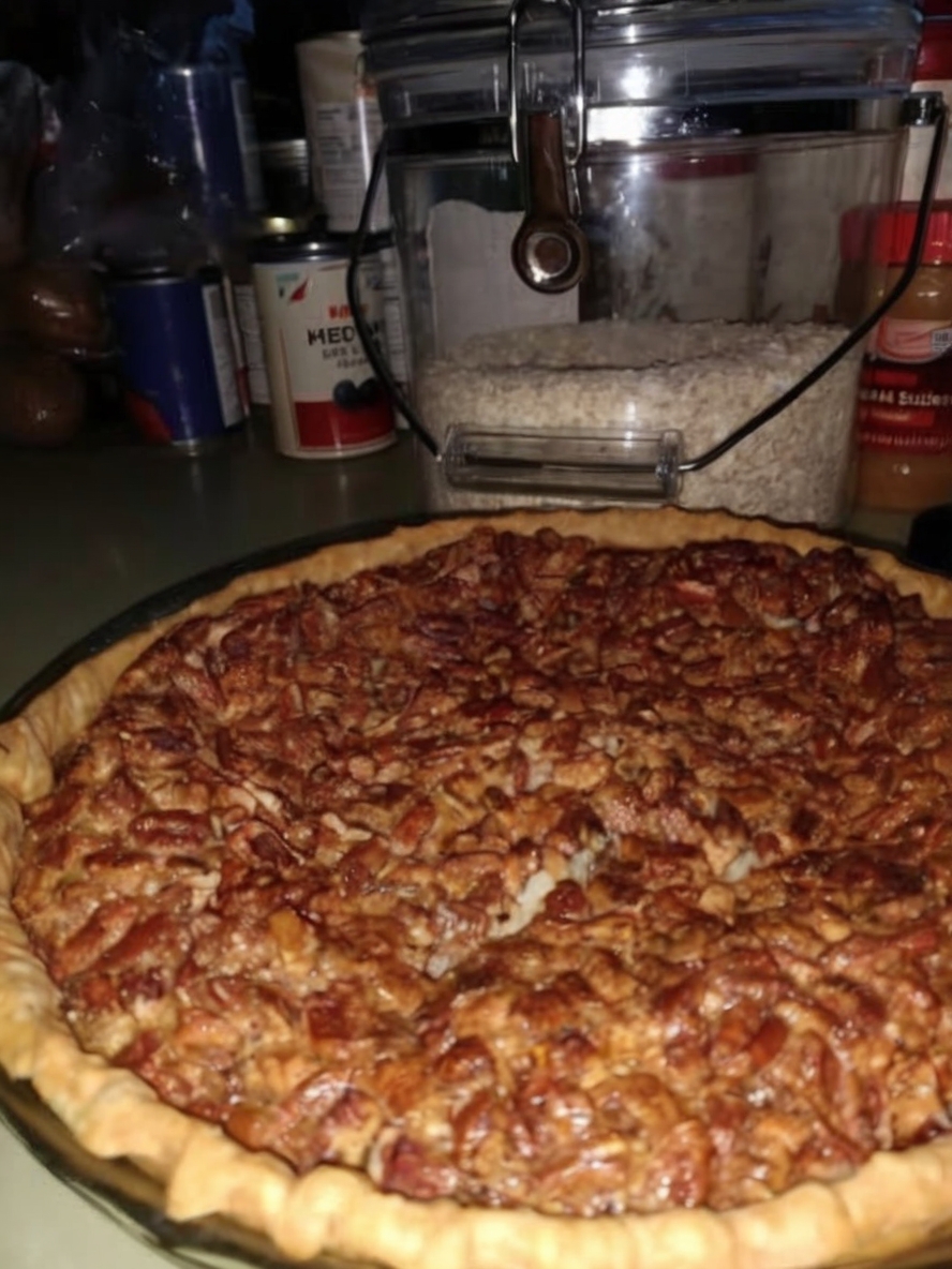 Pecan Pie with Secret Cream Cheese Layer The pecan pie that changes everything: a hidden layer of tangy, silky cream cheese beneath the classic sweet, crunchy pecan topping. The cream cheese balances the sweetness and adds incredible richness that makes this pie unforgettable. Your new signature dessert. Equipment: 9-inch pie pan, 2 medium mixing bowls, electric mixer or whisk, rubber spatula, measuring cups and spoons, wire cooling rack Prep Time: 20 minutes Bake Time: 45-55 minutes Cool Time: 2-3 hours Total Time: 4 hours Yields: 8-10 slices Ingredients: For the Cream Cheese Base: 8 oz cream cheese, softened ⅓ cup granulated sugar ¼ teaspoon salt 1 teaspoon vanilla extract For the Pecan Topping: 3 large eggs 1 cup light corn syrup 1 cup packed light brown sugar ¼ cup unsalted butter, melted 1 teaspoon vanilla extract 1½ cups pecan halves For the Crust: 1 (9-inch) unbaked pie crust Instructions: Preheat oven to 350°F (175°C). Place pie crust in 9-inch pie pan. In medium bowl, beat softened cream cheese with electric mixer or whisk until smooth and creamy with no lumps. Add sugar and salt, beating until completely combined and fluffy. Stir in vanilla until well mixed. Using rubber spatula, spread cream cheese mixture evenly across bottom of unbaked pie crust, creating smooth, uniform layer covering entire bottom and reaching edges. In another medium bowl, whisk eggs until well beaten and slightly frothy. Add corn syrup, brown sugar, melted butter, and vanilla. Whisk vigorously until completely smooth, sugar dissolved, and well combined. Should be glossy and pourable. Gently stir pecan halves into syrup mixture, coating every pecan evenly. Carefully pour pecan mixture over cream cheese layer. Work slowly to avoid disturbing cream cheese base. Use fork to arrange pecans evenly across top for beautiful presentation. Place pie on baking sheet. Bake 45-55 minutes until filling is set around edges and center has slight jiggle. Knife inserted near center should come out mostly clean. Pecans should be deeply toasted. Cover crust edges with foil after 30 minutes to prevent over-browning. Cool completely on wire rack for at least 2-3 hours, or refrigerate 4-6 hours or overnight. Cream cheese layer needs time to set and filling needs to firm up. Slice and serve at room temperature or chilled. Top with whipped cream or vanilla ice cream if desired. Notes: Cream cheese must be completely softened—room temperature for 1 hour or microwave 10-15 seconds. Cold won't spread smoothly and creates lumps. Must cool completely for clean slices and proper texture. Cutting while warm = runny mess. Patience crucial. Use pie shield or cover crust edges with foil after 30 minutes to prevent over-browning. Room temperature eggs mix more smoothly into filling for uniform texture. Take moment to arrange pecans beautifully—this pie is a showstopper. Delicious at room temp or chilled. Chilled makes cream cheese layer more prominent. Add bourbon: Stir 2 tablespoons bourbon into pecan filling for Southern depth. Try maple: Replace half corn syrup with pure maple syrup for complex sweetness. Make it chocolate: Add ½ cup chocolate chips to pecan mixture for turtle pie. Orange zest: Stir 1 tablespoon orange zest into cream cheese layer for brightness. Dark brown sugar creates deeper, more molasses-forward flavor. Toast pecans first to intensify nutty flavor. Mini pies: Use muffin tin with pie crust rounds. Reduce baking time to 25-30 minutes. Add espresso: Mix ½ teaspoon instant espresso powder into filling for coffee notes. Different crust: Graham cracker or shortbread crust both work beautifully. Cream cheese layer mixed with filling: Cream cheese not spread evenly or poured too aggressively. Spread smooth and even, pour gently. Without corn syrup: Substitute golden syrup or combo of maple syrup and honey. Texture slightly different. Done when: Edges set and puffed, center has slight jiggle, knife near center comes out mostly clean. Chopped pecans: Can use but halves create classic, beautiful top. Chopped works but less impressive. Must refrigerate due to cream cheese layer. Store covered in fridge. Cover and refrigerate up to 5 days. Actually improves after day or two as flavors meld. Freezes beautifully. Wrap tightly in plastic then foil up to 2 months. Thaw overnight in fridge. Ideal make-ahead. Bake 2-3 days before serving and refrigerate. Flavors develop with time. Serve: Room temp or chilled with whipped cream, vanilla ice cream, or caramel drizzle. For cleanest slices, dip knife in hot water and wipe between cuts. Pairs with: Strong black coffee, bourbon, sweet dessert wine like Sauternes.