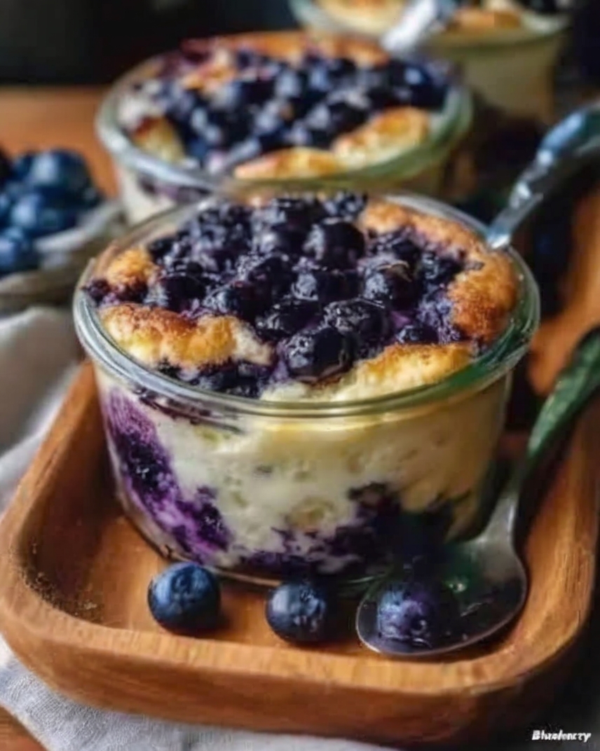 Protein-packed baked oatmeal jars bursting with juicy blueberries and warm spices. With 47g of protein per serving, these grab-and-go breakfasts are perfect for meal prep and taste like dessert for breakfast. Naturally sweetened, gluten-free adaptable, and ready in under 40 minutes.