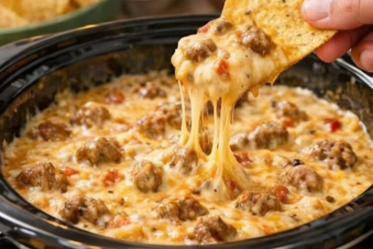 The ultimate party dip that causes actual crowds to form: browned sausage, cream cheese, Rotel, and shredded cheese melt together into molten, savory, perfectly spiced perfection. Dump it in the slow cooker and walk away—it stays warm and dippable for hours.