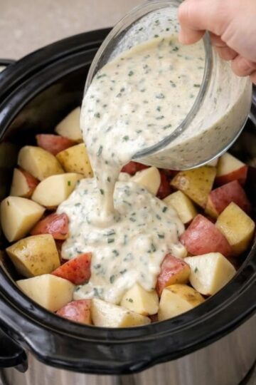 Ultra-tender baby potatoes slow-cooked in a buttery ranch coating that's creamy, herby, and absolutely addictive. This dump-and-go side dish requires minimal effort but tastes like you actually tried. Perfect for potlucks, holidays, or anytime you need comfort food that practically makes itself.