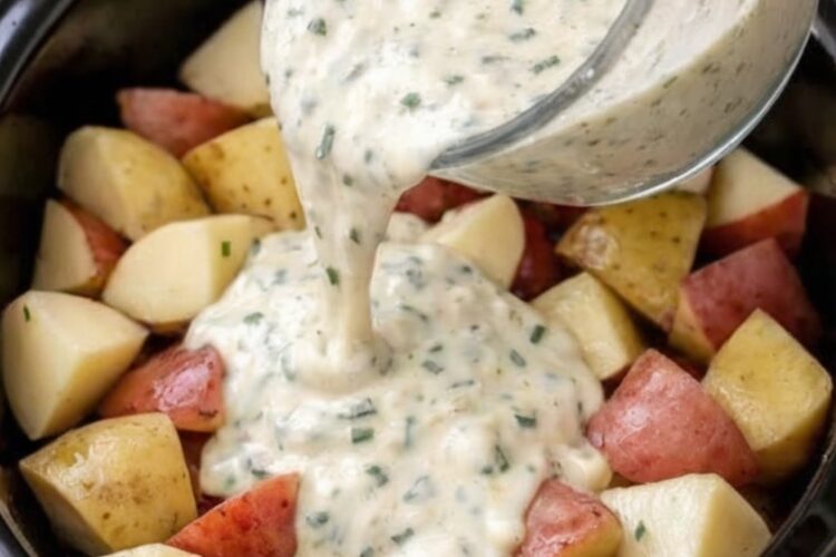 Ultra-tender baby potatoes slow-cooked in a buttery ranch coating that's creamy, herby, and absolutely addictive. This dump-and-go side dish requires minimal effort but tastes like you actually tried. Perfect for potlucks, holidays, or anytime you need comfort food that practically makes itself.