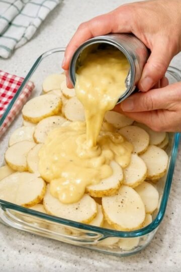 Classic comfort: paper-thin potato slices layered with homemade cheese sauce made from a butter-flour roux, whole milk, sharp cheddar, and mozzarella. Baked until tender inside with a golden, crispy cheese crust on top. Real technique, real ingredients, unforgettable results. Perfect for holidays or Sunday dinner.