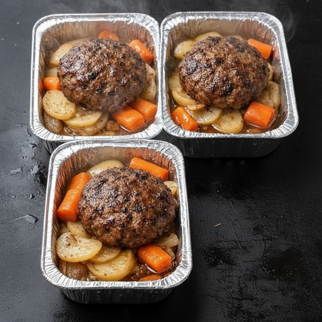 Complete one-packet meal: chicken, potatoes, carrots, bell peppers, and onions seasoned with garlic powder and paprika, sealed in foil and baked or grilled until everything is tender and juicy. Steam cooking keeps it moist while zero cleanup makes it perfect for busy nights, camping, or grilling. Customize with your favorite proteins and vegetables.