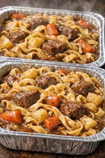 A rich, hearty, and comforting slow cooker dish made with tender beef, savory sauce, and soft noodles — the perfect easy family dinner.