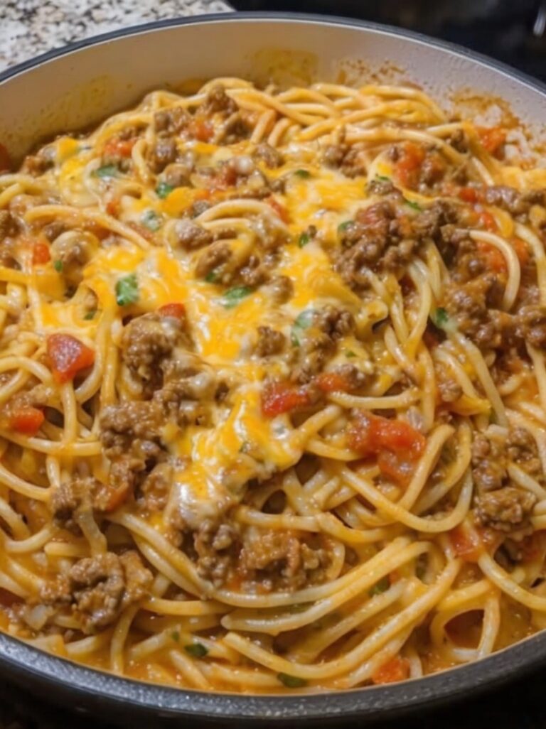Taco Spaghetti Casserole - cooking art