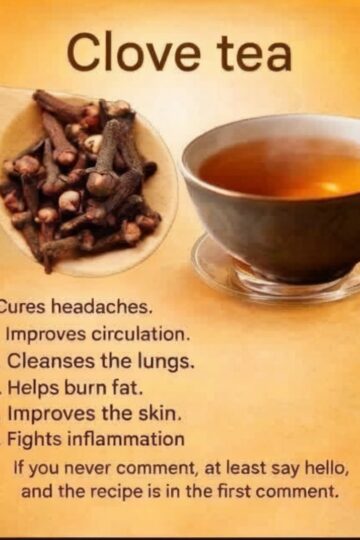 A warm, aromatic herbal tea made from whole cloves, known for supporting digestion, immunity, and overall wellness.