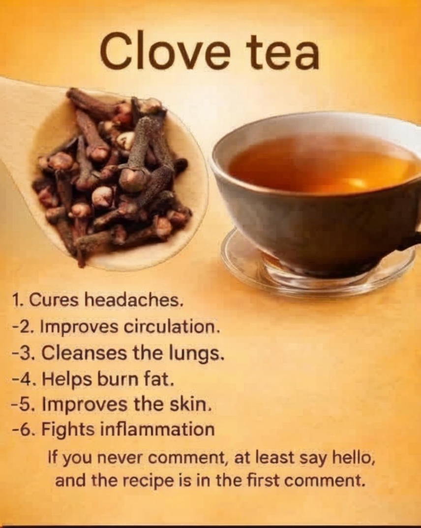 A warm, aromatic herbal tea made from whole cloves, known for supporting digestion, immunity, and overall wellness.