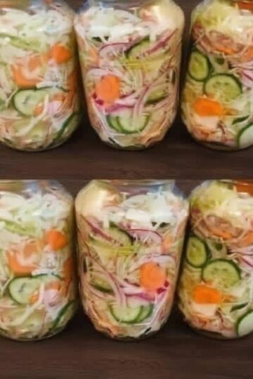 Easy refrigerator pickles made with fresh vegetables and a simple tangy brine, perfect for adding flavor and crunch to any meal.