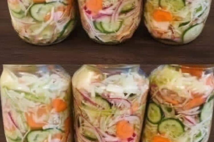 Easy refrigerator pickles made with fresh vegetables and a simple tangy brine, perfect for adding flavor and crunch to any meal.