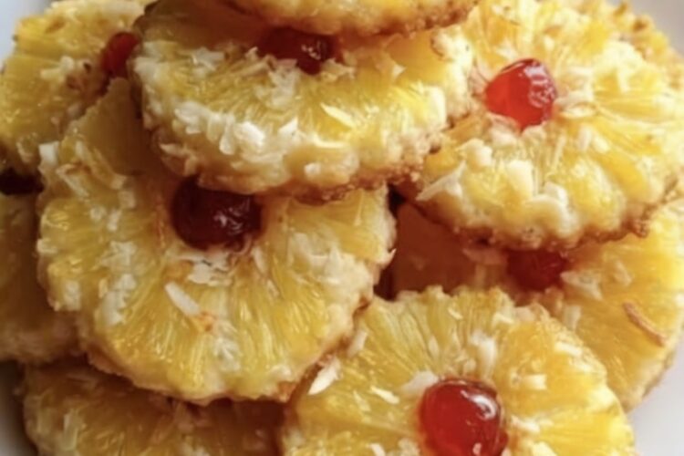 Creamy no-bake dessert bites made with pineapple, cream cheese, and coconut for a light, tropical treat.