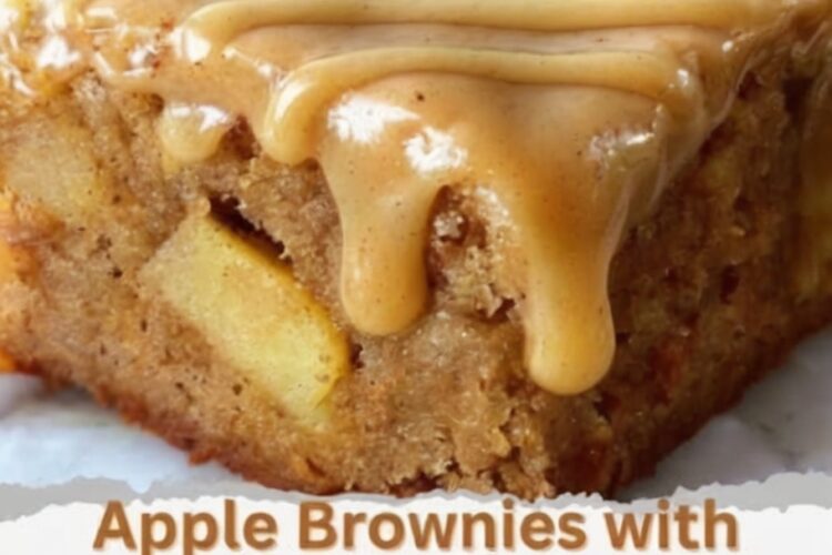 Soft, moist apple brownies topped with a sweet maple glaze — a perfect easy fall dessert that works for family gatherings, holidays, or simple weeknight baking.