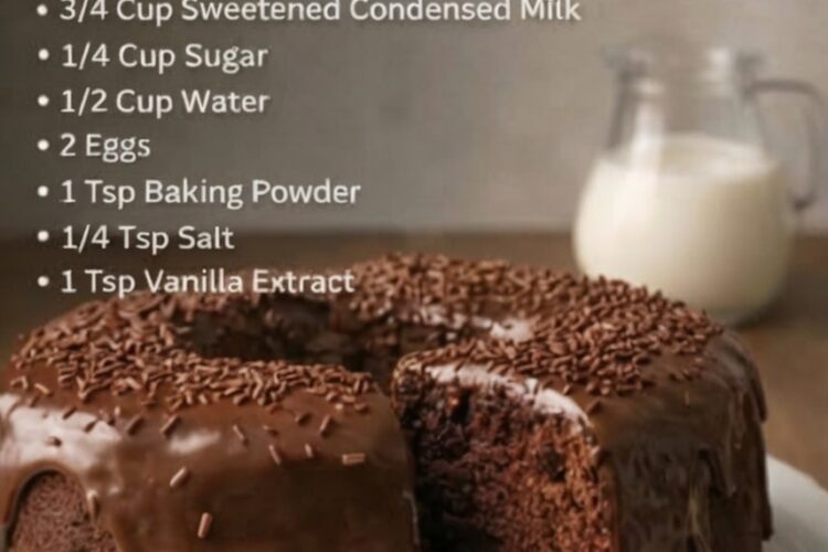 A soft, rich, and fudgy chocolate cake made with sweetened condensed milk — the perfect quick homemade dessert for any occasion.