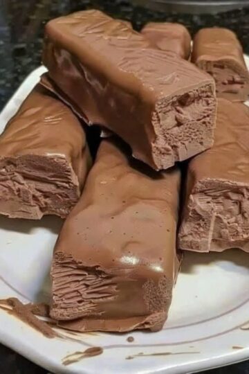 A light, fluffy, chocolate-coated dessert that recreates a classic candy bar using simple low-carb ingredients.