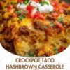 A creamy, cheesy slow cooker casserole made with seasoned beef and tender hashbrowns, perfect for easy family dinners.