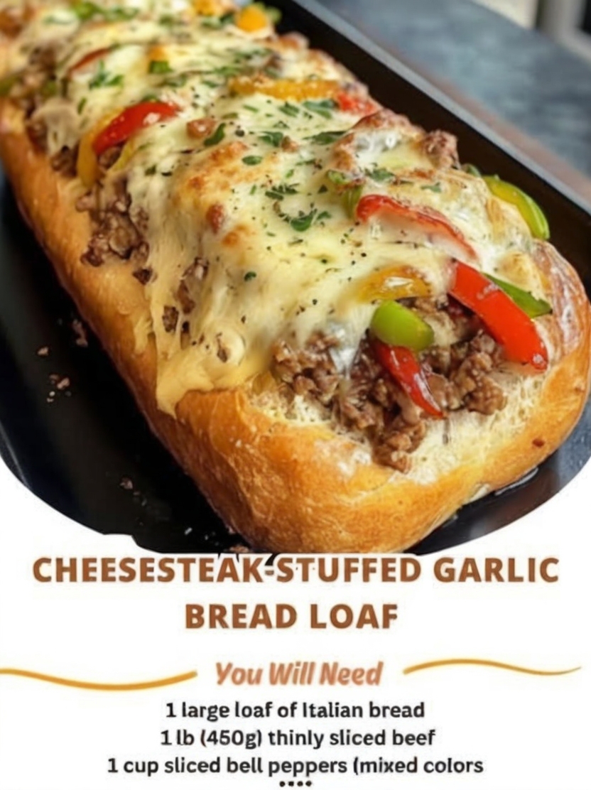 A crispy, cheesy stuffed bread filled with seasoned beef and vegetables, perfect for an easy and satisfying family meal.