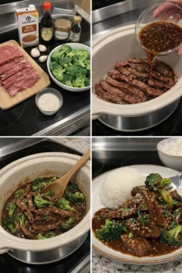 A tender and flavorful dish with thinly sliced beef and crisp broccoli in a rich, savory sauce, perfect for an easy family dinner.