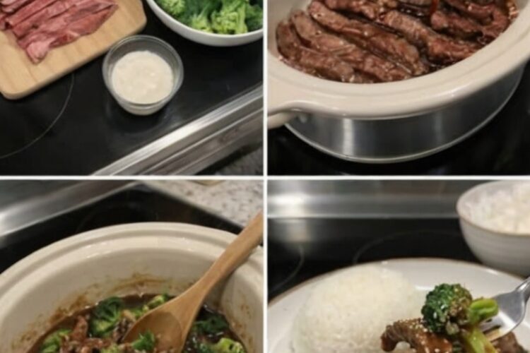 A tender and flavorful dish with thinly sliced beef and crisp broccoli in a rich, savory sauce, perfect for an easy family dinner.