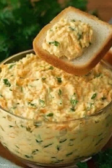 A smooth, savory spread made with chicken, carrots, and a creamy base, perfect for appetizers or light meals.