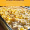 A creamy chicken and corn filling topped with golden cornbread, perfect for a comforting and easy family meal.
