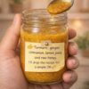 A natural wellness elixir made with turmeric, ginger, and honey to support immunity, digestion, and overall health