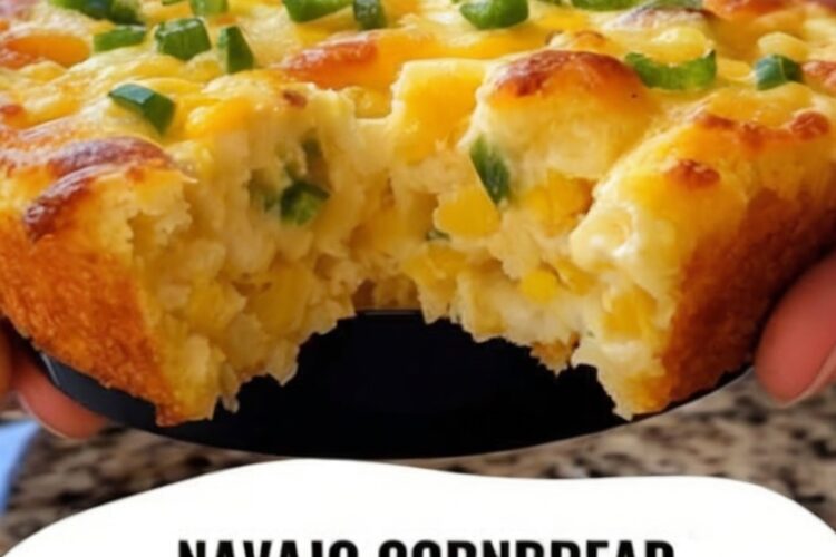 A golden, crispy-edged cornbread with a soft and fluffy interior, perfect for pairing with hearty meals or enjoying on its own.