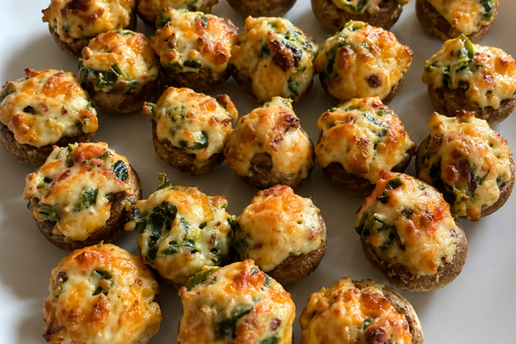 Elegant baked crab stuffed mushrooms made with lump crabmeat, parmesan, panko, Dijon, and lemon. Perfect holiday appetizer or dinner party seafood starter.
