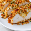 Easy baked ranch chicken coated in buttery Ritz crackers and three cheeses. A crispy, juicy, family-friendly weeknight dinner recipe.