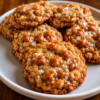 Chewy oatmeal cookies packed with buttery toffee bits and finished with flaky sea salt. A bakery-style sweet and salty dessert perfect for holidays and everyday baking.